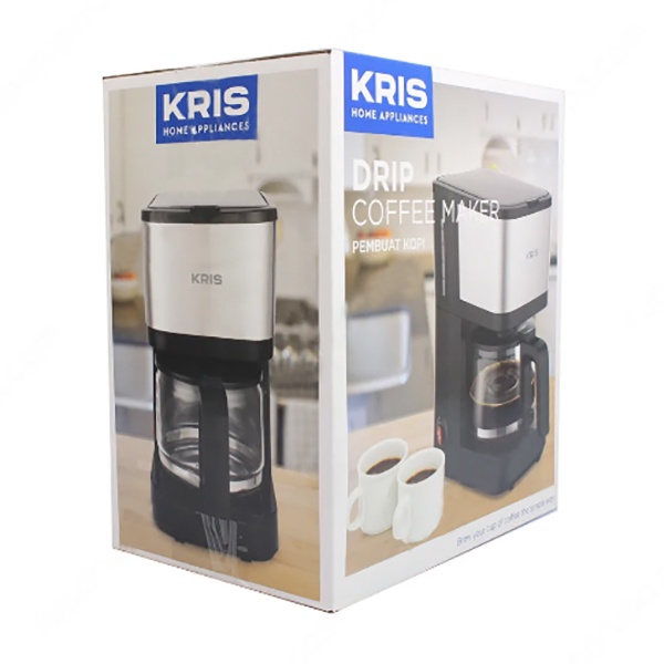 Kris Coffee Maker 750ml Warna Putih Hitam Dengan Filter permanen Mesin Pembuat Kopi dengan Saringan Coffe White