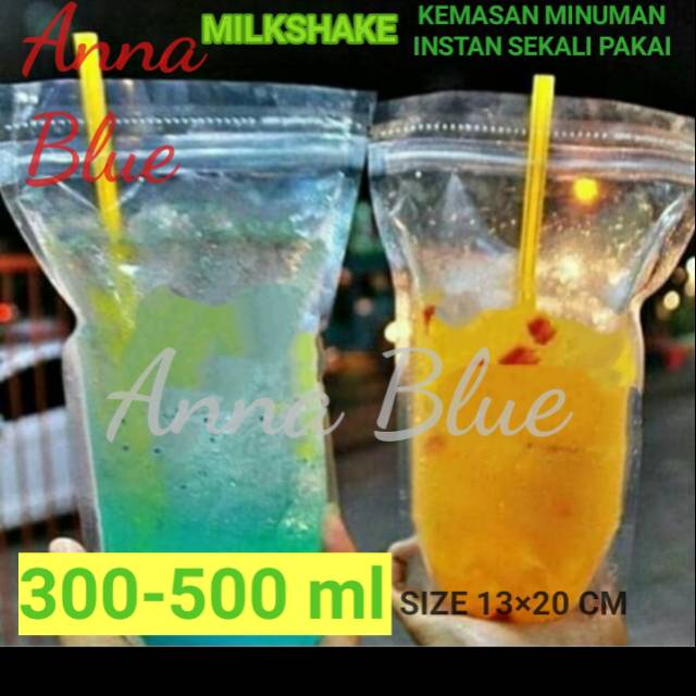 KEMASAN MINUMAN INSTAN/KEMASAN MILKSHAKE/PLASTIK MINUMAN/STAND POUCH