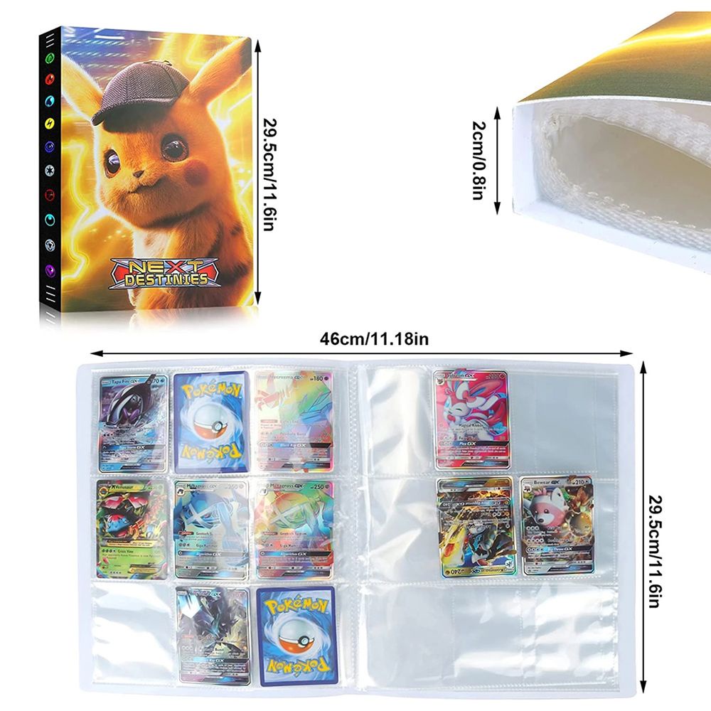 Buku Album Holder Kartu Game Pokemon Pikachu Bluesky 432 Untuk Mainan Anak