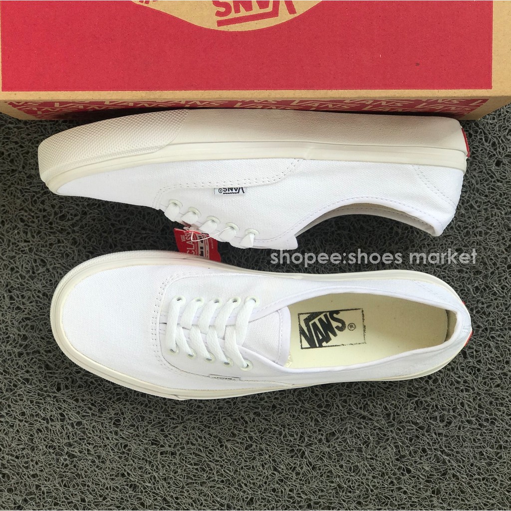 Sepatu Vans Authentic Full White Sneakers Tali