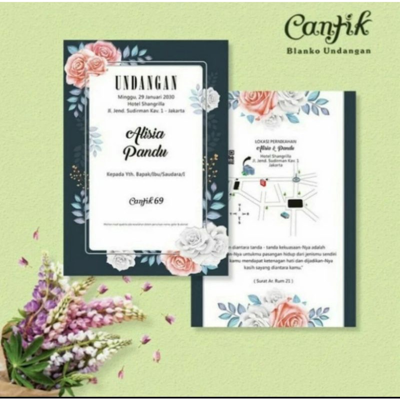 CANTIK 69 Blangko Undangan Nikah / Ultah / Khitan