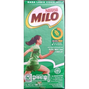 

MILO MINUMAN SUSU COKLAT 180 ML