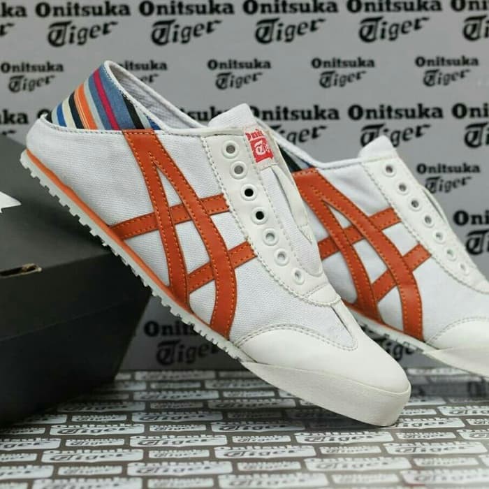 sepatu wanita onitsuka tiger paraty-japan-putih-orange