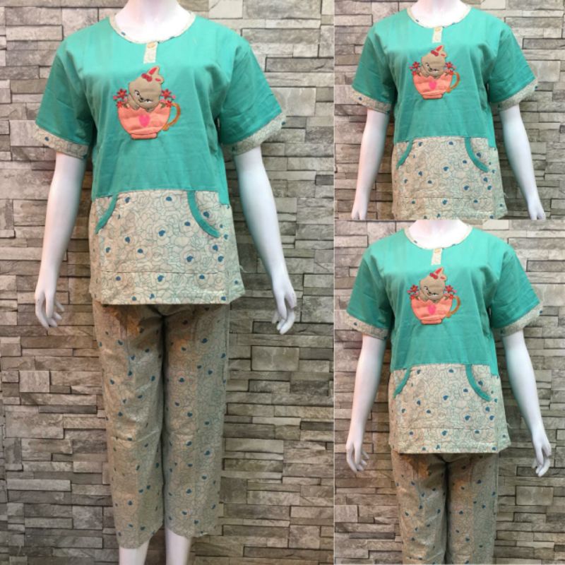 CP SIELIE WARNA | BAJU TIDUR DEWASA| PIYAMA | COD-6030 Hijau