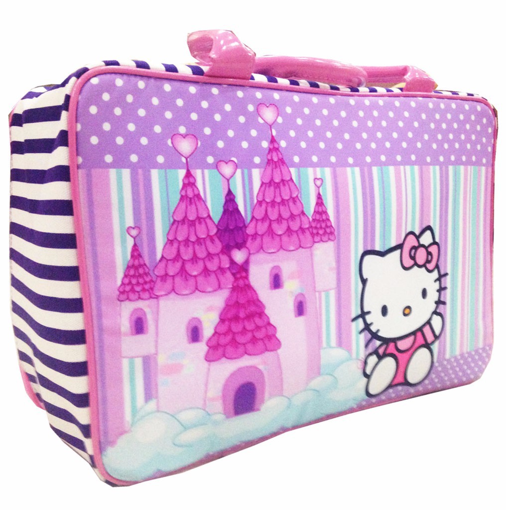 [PA] TRAVEL BAG SUPER KANVAS KARAKTER (TAS KOPER JINJING/TAS RENANG) /HELLO KITTY - UNGU - TA001