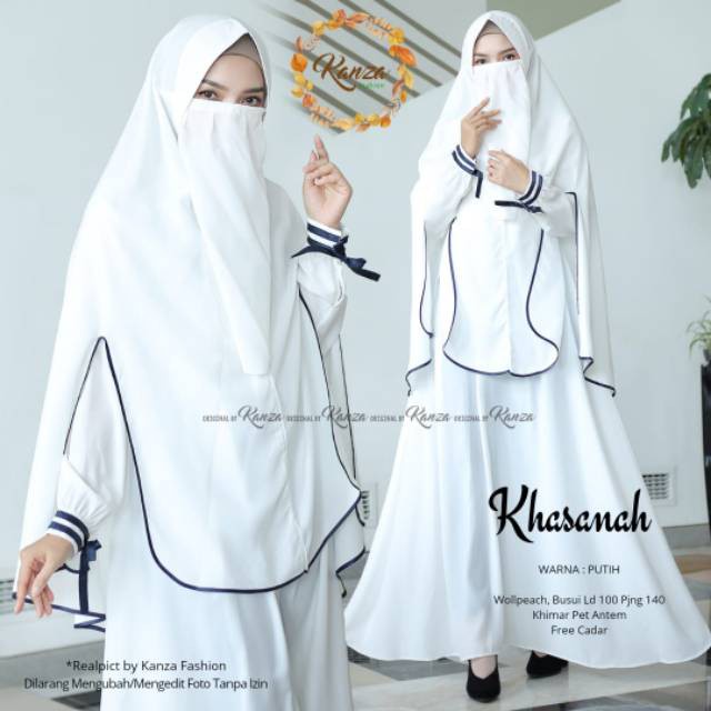 1 Set Baju Muslim Wanita Syari Gamis Hijab instan Dan Cadar | Gamis Set Khimar Terbaru Kekinian | Fa