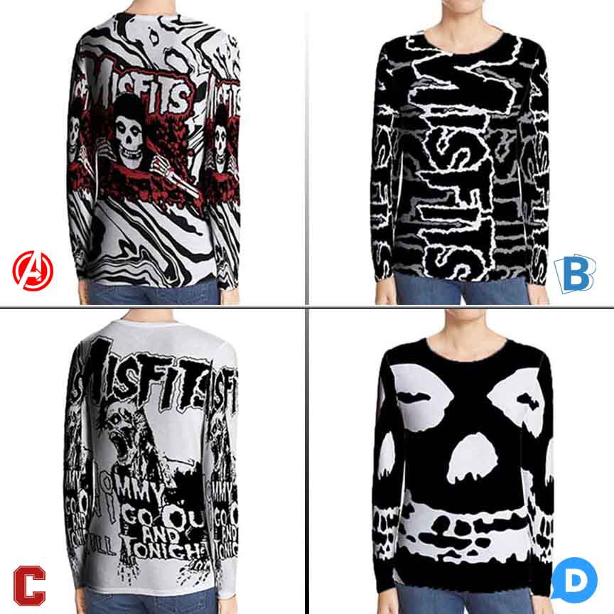 Misfits Tshirt Band Rock Kaos Misfits Skull SKU - 7434106549584