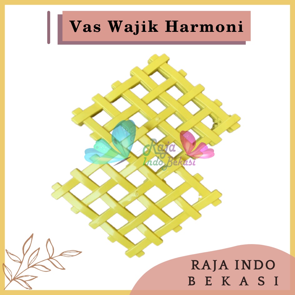 Pagar Wajik Harmoni Kuning Ornamen Bunga Vas Wajik Pagar, Jaring, Rambatan Plastik Ukuran Kecil Sedang Besar untuk Bunga Hias Artificial Hiasan Ruang Tamu Dinding Home Grosir Murah Wajik Putih / Breket/ Tatakan/ Pagar Plastik/ Bunga Plastik/ Rumput Plasti