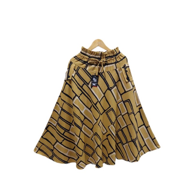 ROK UMBRELLA SKIRT ROK PANJANG MOTIF KOTAK ROK MOTIF GARIS