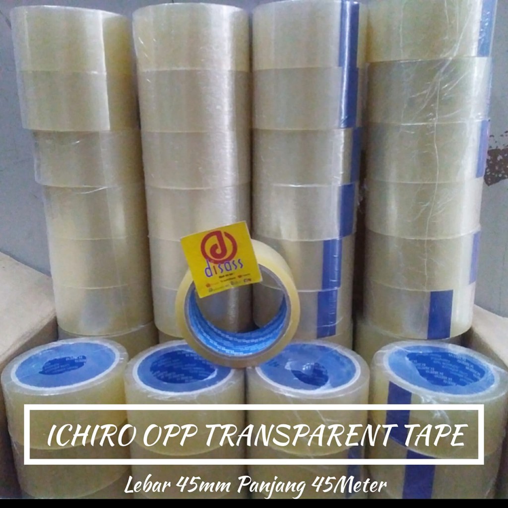 

ICHIRO OPP TRANSPARENT LAKBAN BENING 45MM X 45METER LAKBAN PACKING - DISASS JOGJA