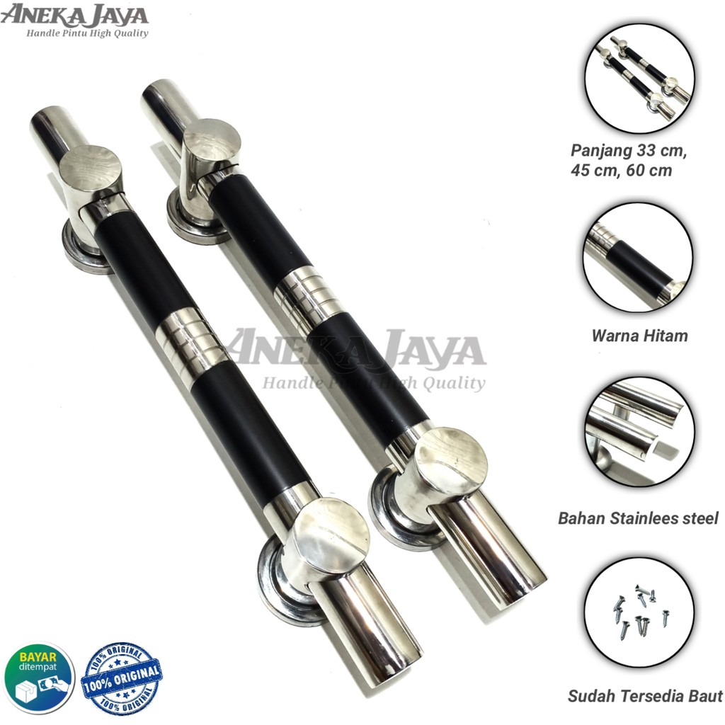 Satu set handle pintu rumah 33 cm 45 cm 60 cm murah minimalis tarikan pintu stainless gagang pintu