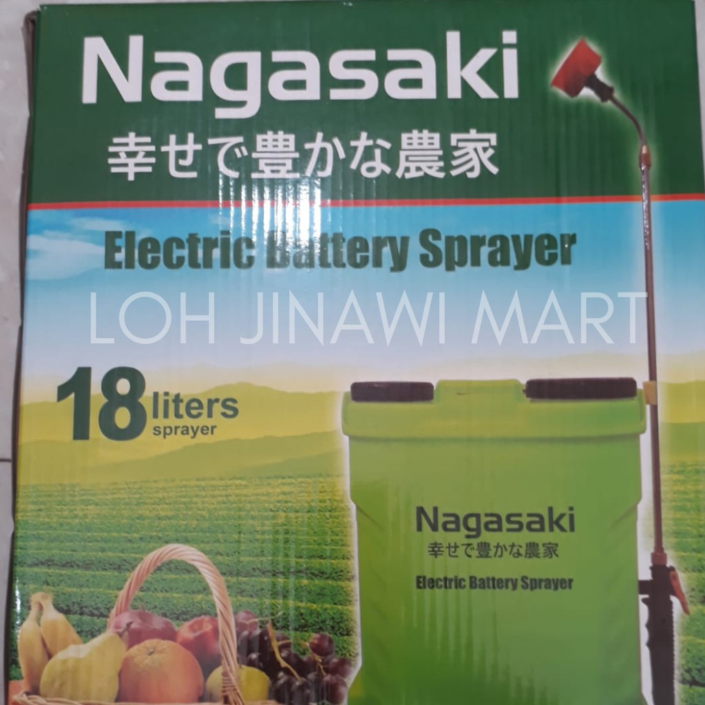 Tangki Knapsack Sprayer (Bisa untuk semprot desinfektan) Cas Elektrik Semprot Nagasaki 18 Liter