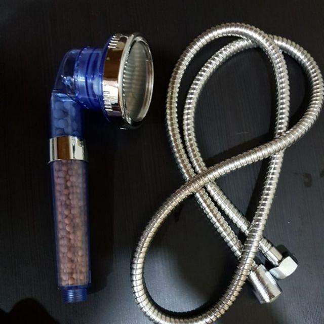 Shower Head Spa Ionizer Healthy Crystal 3 Mode Selang 140 Cm Aerator