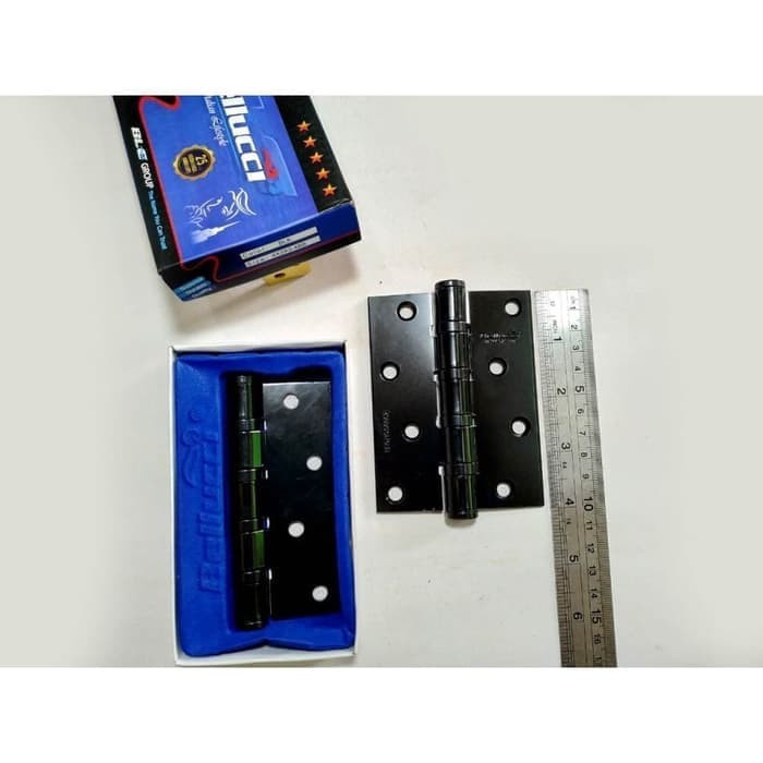 Engsel Pintu Jendela Belluci 3&quot; 4&quot; 5&quot; Hinge Engsel Belluci BLACK WHITE GOLG STAINLES  Murah