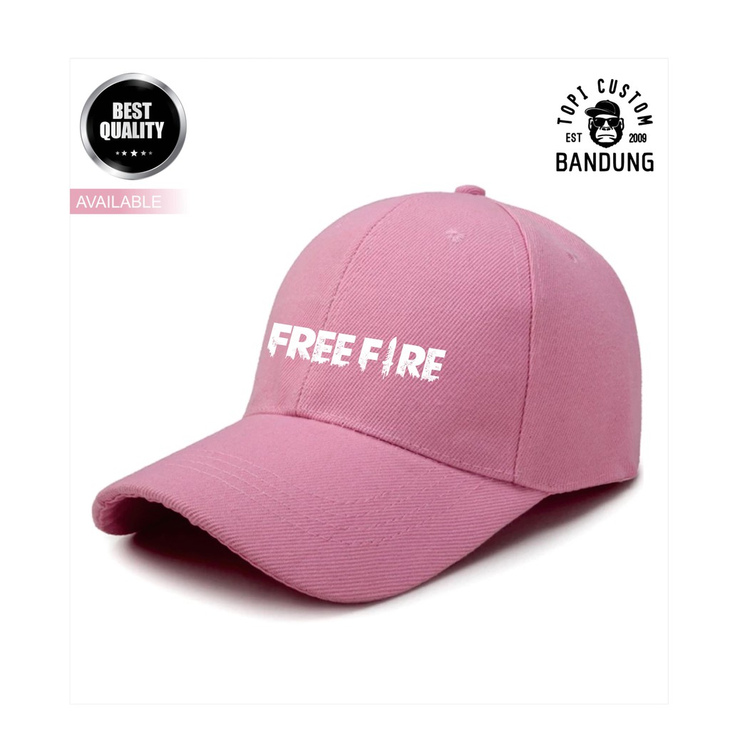 Topi Baseball  FREE FIRE Pria Wanita Topi Jaring Jala FREE FIRE Baseball Cap Bisa Tulis Nama Bisa COD Gratis Masker Original High Premium Quality