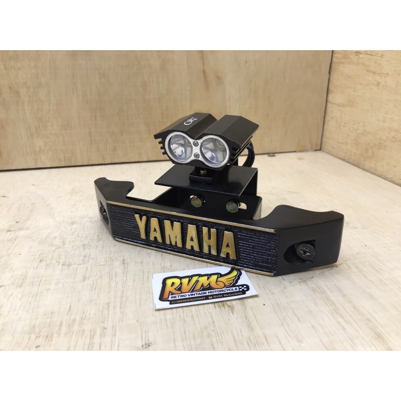 lampu owl 2 mata RX KING LED set dudukan lampu led rx king rx s model bandung style kumis rx gold-Set kumis gold