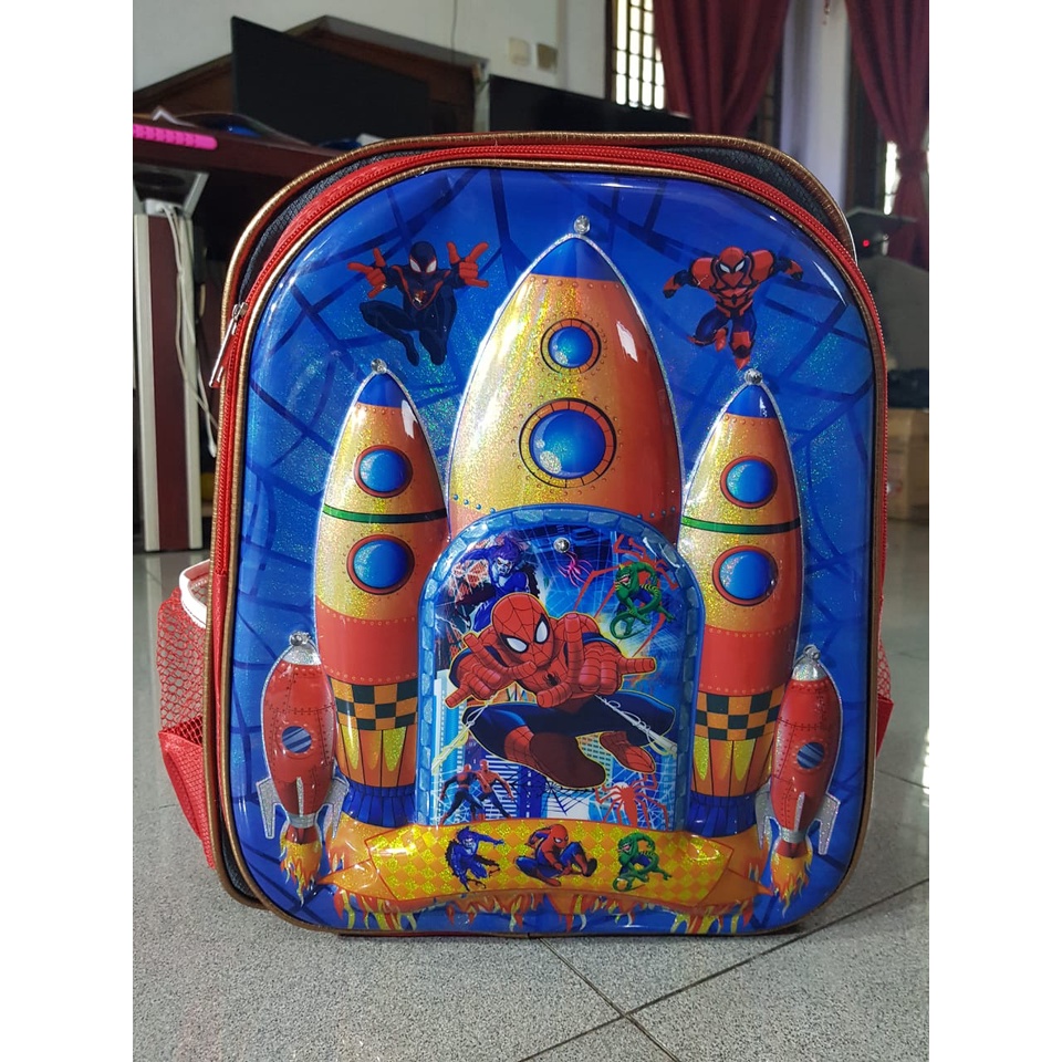 BANTING HARGA!!! 12pcs Tas Ransel Anak Embos LED [Baca Deskripsi!!!] LOL Hello Kitty Frozen Tayo Spiderman BumbleBee Robot Tas Anak Sekolah SD Termurah CAHAYA BUNDA SHOP