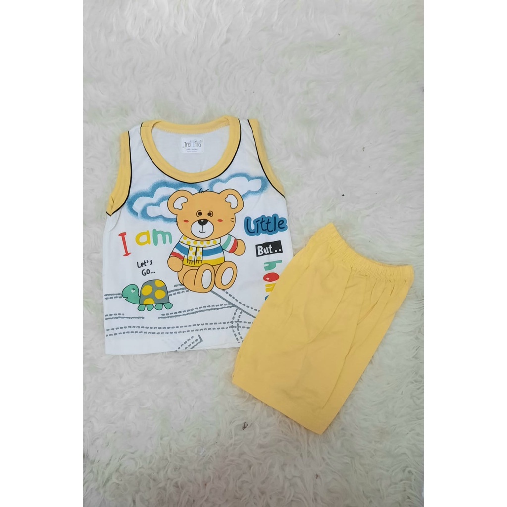 Baju Setelan Anak Lengan Kutung 6-12 Bulan Unisex