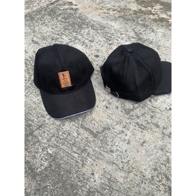 Topi baseball ediko bahan rafel premium pengait cakop besi pria wanita-Ediko hitam zd