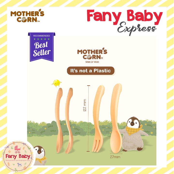 MOTHERS CORN NEW SELF SPOON AND FORK SET / 440789 (PERLENGKAPAN MAKAN DAN MINUM)