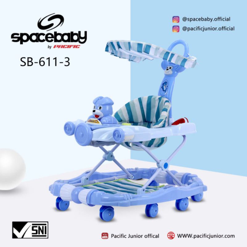 DIJAMIN TERMURAH Baby Walker Apolo Space Baby SB 611-3 / SB611-3 Alat bantu belajar berjalan baby