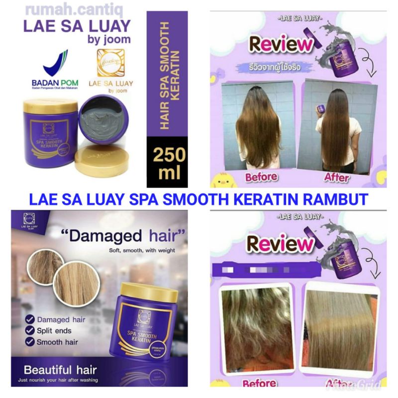 LAE SA LUAY SPA SMOOTH KERATIN RAMBUT - HAIR MASK KERATIN CREAMBATH ORIGINAL BPOM