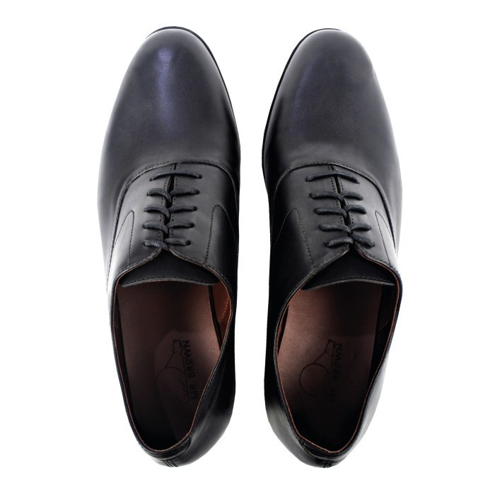 Sepatu Pantofel Pria Formal Mr Brown Oxford Classic COX-01 BLACK