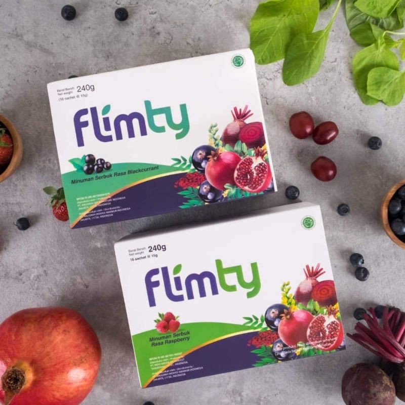 Original Flimty Fiber BPOM Minuman Pelangsing Diet Detox Box &amp; Ecer