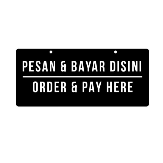 

Sign acrylic timbul order pay here 25 x 12 cm - Putih / Hitam 3D Timbul Keren