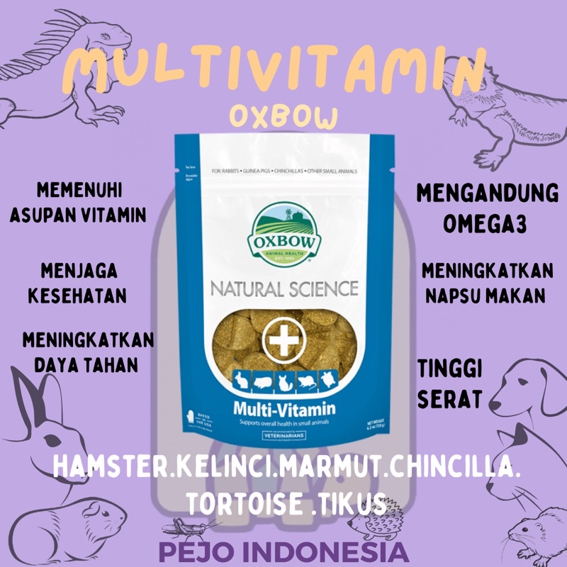 Oxbow Natural Science Multivitamin untuk Hamster Kelinci Chinchilla Guinea Pig