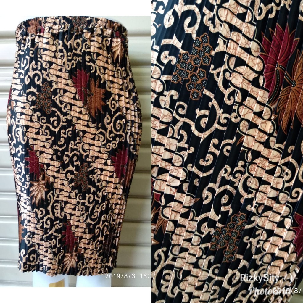 SB Collection Rok Plisket Winia Pendek Midi Batik Jumbo Wanita