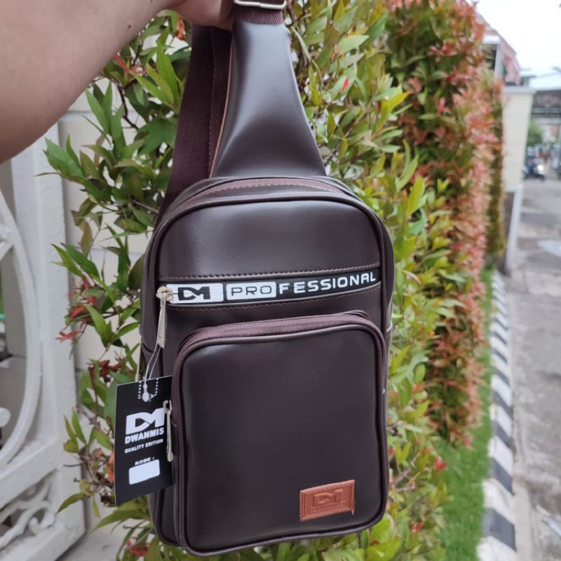 Big Size Waist Bag Pria ORIGINAL DM TAS PRIA KULIT PU SINTETIS - TAS SELEMPANG PRIA TAS DADA DM