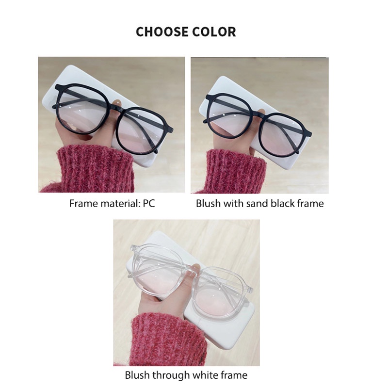 Terbaru 2022 Kacamata Hitam wanita Kacamata 2 warna Pink Blush on Kotak import COD  Sunglassess Simple Import Murah