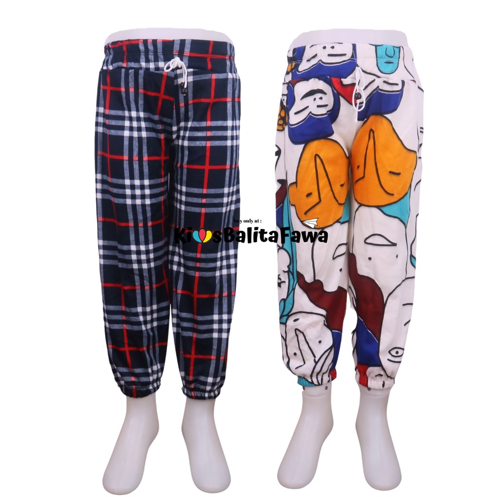 (ANAK PEREMPUAN) Jogger Motif uk 5-8 Tahun / Joger Pants Anak Cewek Murah Celana Panjang Import Lucu