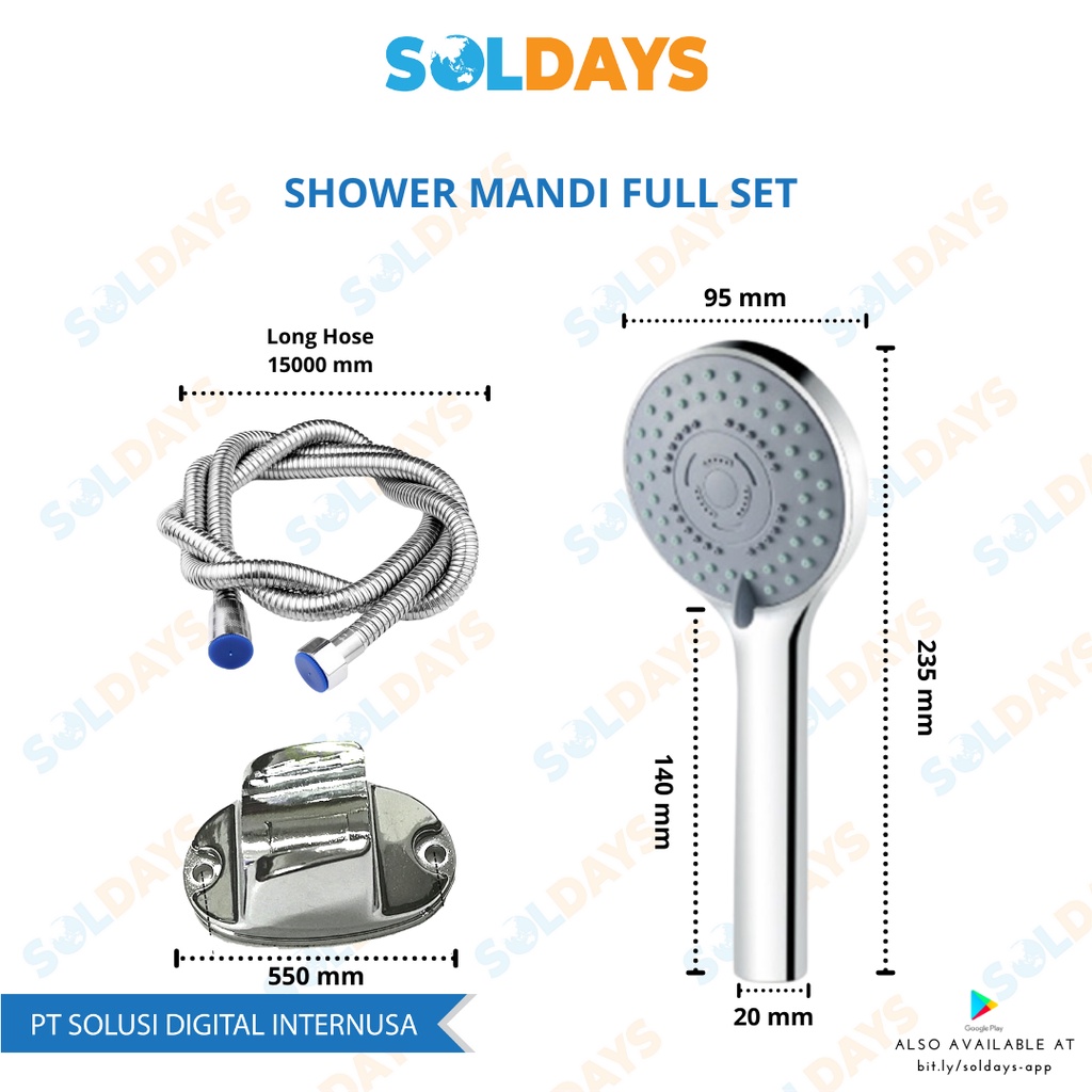 Shower Set Mandi Ukuran Besar