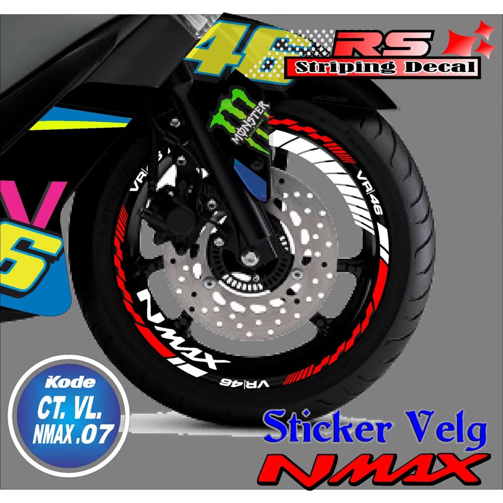 LIST VELG NMAX- STIKER LIST VELG NMAX- LIST PELEK  MOTOR NMAX RS 07