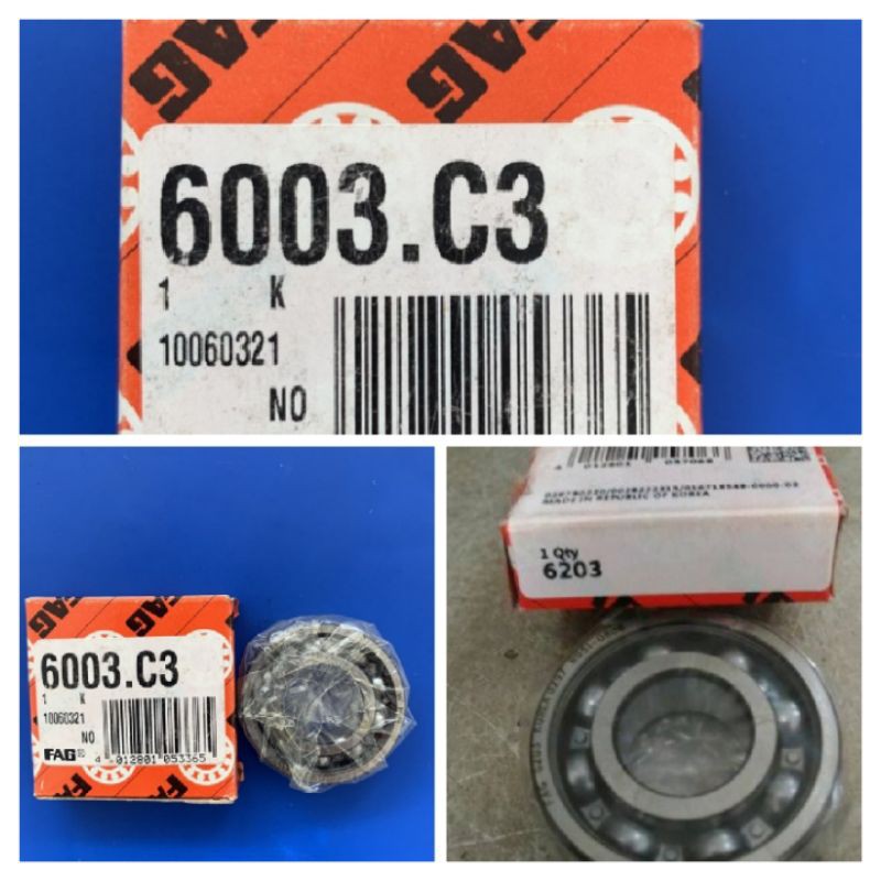 bearing noken as Honda Tiger 6203 C3 - 6003 C3 FAG ball bearing noken as Tiger 6203C3 6003C3 FAG