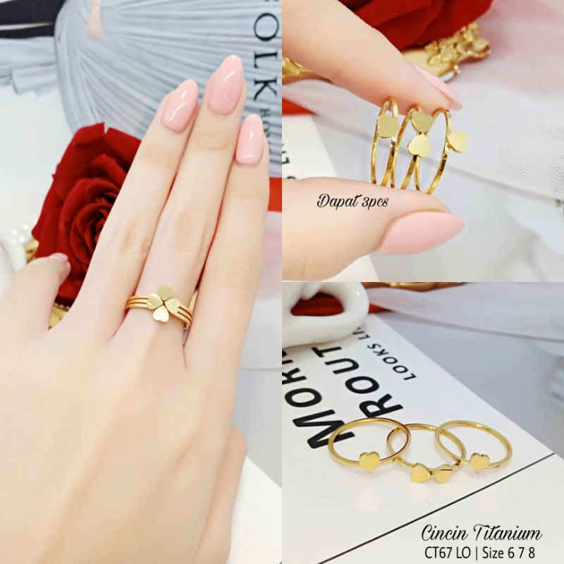 Cincin Titanium Wanita CT67 LO