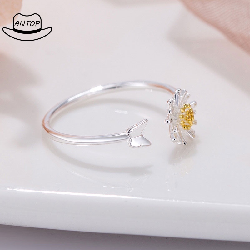 Korean Cincin Daisy Bunga Untuk Wanita Fashion Aksesoris ANTOP