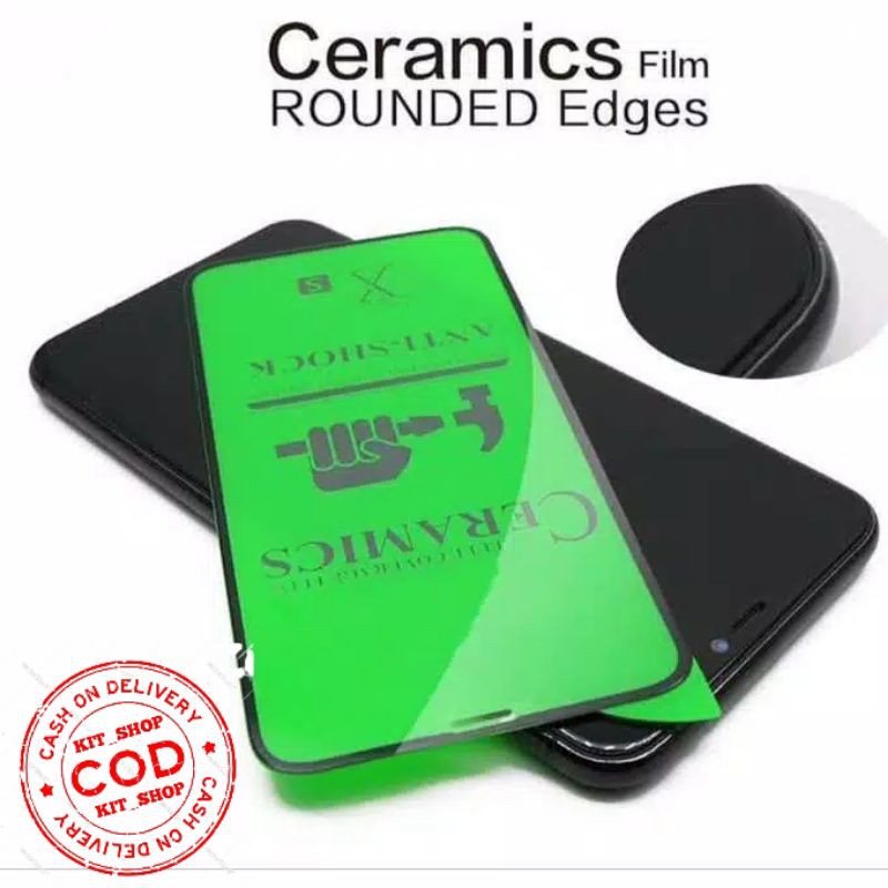 TEMPERED GLASS CRAMIC FILM FULL HITAM XIAOMI REDMI NOTE 5A,7,8, 8PRO , NOTE 9, NOTE 9 PRO