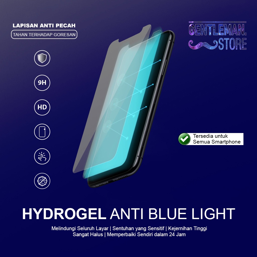 HYDROGEL SCREEN PROTECTOR ANTI GORES NOT TEMPERED GLASS FULL COVER ALL TYPE INFINIX IPHONE OPPO POCO REALME SAMSUNG VIVO XIAOMI LENGKAP