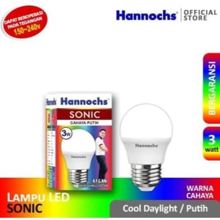 Lampu LED Bulb Hannochs Sonic 3 Watt Putih