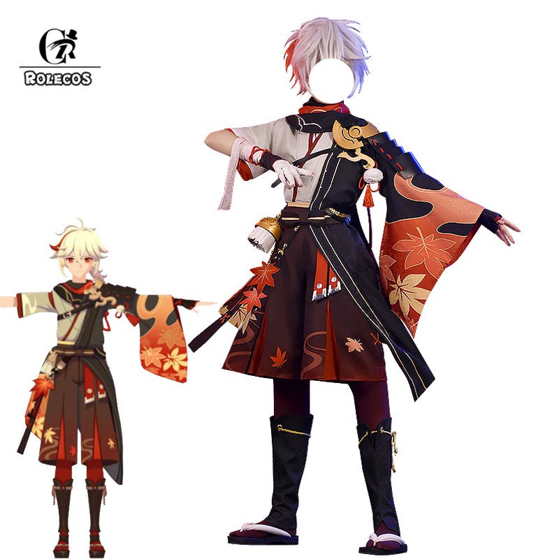 Kazuha Cosplay Costume Game Genshin Impact Kiryu Kazuha Cosplay Costume Men Outfits Hallowee
