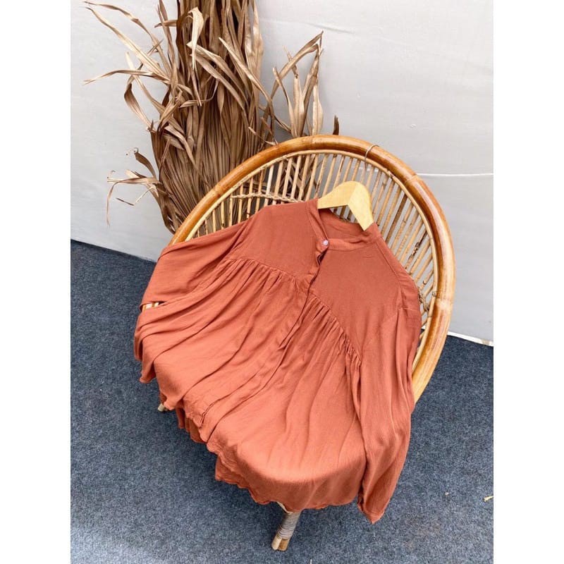 HARIANY Crincle Blouse | Blouse Wanita Terbaru  fit to XL LD 124 cm-3