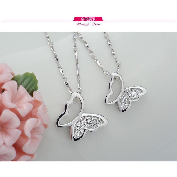 925 Perak Liontin Untuk Wanita Kupu-kupu sederhana (Tanpa rantai) Perhiasan Fashion DZ0060