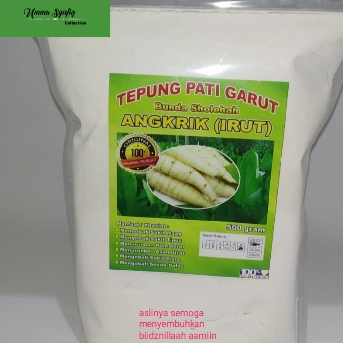 

TEPUNG PATI GARUT 0.5kg Pati ANGKRIK,IRUT utk asam lambung,maagh,gerd