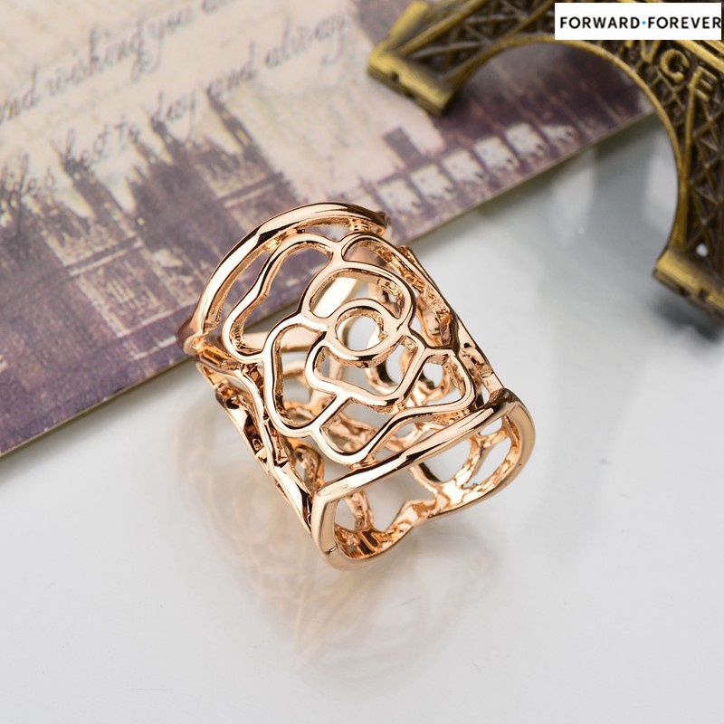 Women's hollow Rose Scarf Buckle Clip Cincin Tudung M40033