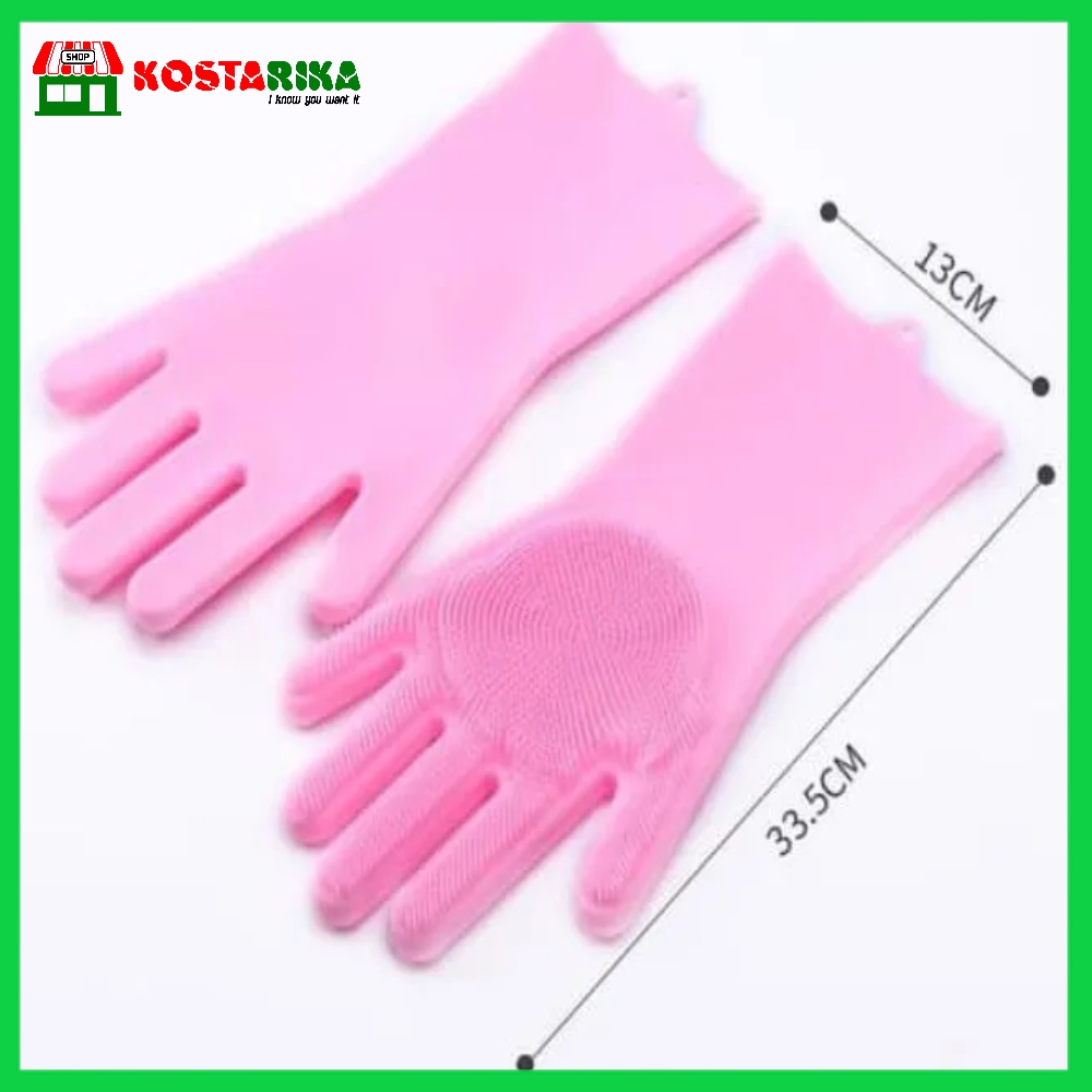 Sarung Tangan Cuci Piring Karet Rubber Glove Silikon Anti Bakteri