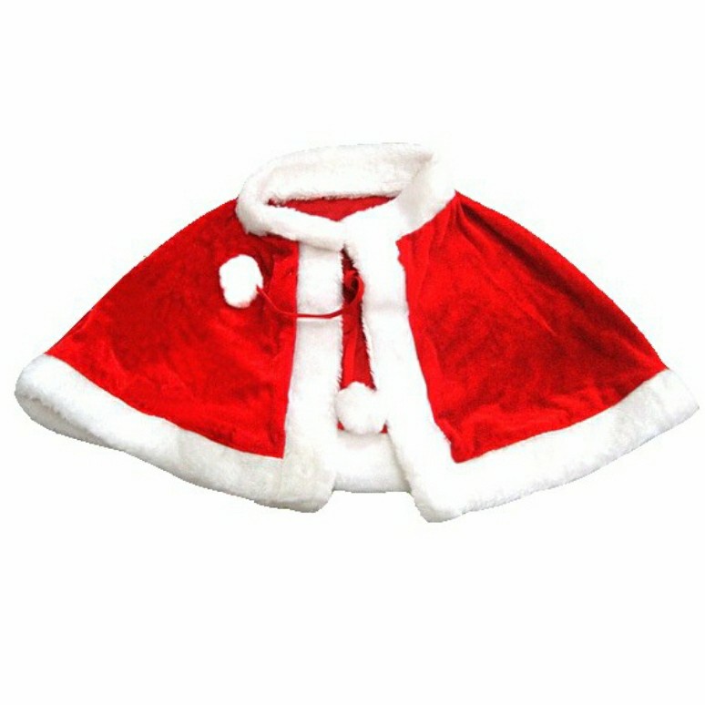 Christmas Cape Christmas costume Jubah merah santa Baju natal santa