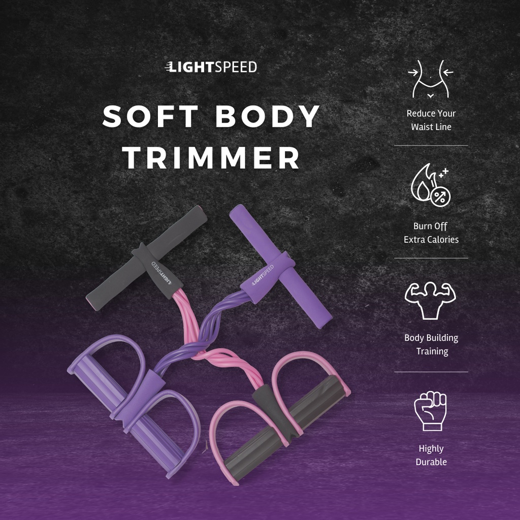 LIGHTSPEED SOFT BODY TRIMMER / Tummy Trimmer Alat Fitness / Alat Pengecil Perut / Alat Pembakar Lemak